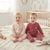 Sinsay Baby Girl's Dusty Rose & Cream Delicate Floral Print Pack Of 2 Overalls