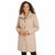 Calvin Klein Women's Beige Casual Button Walker Coat