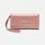 Bebe Women's Glossy Pink Ravena Embossed Trifold Wallet