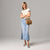 Sinsay Women's Light Blue Denim Midi Pencil Skirt