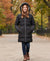 BCBG Girl's Black Hooded Faux-Shearling Puffer Jacket