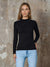 Sinsay Women's Black & Silver-Tone Buttons Shoulders Blouse