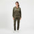 Felina Women's Olive Green Velour Zip-Up Jacket
