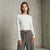 Sinsay Women's Off White Basic Croped Blouse