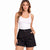 Jachs Girlfriend Women's Black High Waist Pleated Shorts