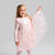 Sinsay Girl's Light Pink Sweet Ruffled Shoulder Long Sleeves Dress