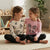 Sinsay Girl's Beige & Dusty Pink Bow Printed Pack Of 2 Long Sleeve Blouses