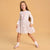 Sinsay Girl's White Pastel Unicorn Graphic Long-Sleeves Dress