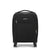 A black Samsonite upright spinner suitcase with a top handle, front zippered pocket, and four wheels, shown on a plain white background.
