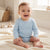 Sinsay Baby Boy's Light Blue Ribbed Texture Long-Sleeves Bodysuit