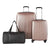 Protocol Dusty Rose Pack Of 3-Pieces Softside Spinner Suitcase Set