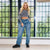 Sinsay Women's Blue High Waist Cargo Jeans