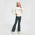 Sinsay Girl's Cream & Grey Printed Sweatshirt Jersey Set