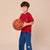 Sinsay Boy's Red Chest Print Basic T-Shirt