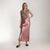 Sinsay Women's Golden-Brown Satin Midi Skirt