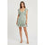 City Studio Women's Mint Green Floral Ruffle Sleeve Mini Dress