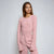 Sinsay Women's Pink Ribbed Blouse
