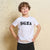 Sinsay Boy's White Chest Print T-Shirt