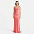 Alex & Sophia Women's Pink Cowl Neck Tie-Strap Satin Maxi Dress