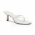 Calvin Klein Women's White Opelle Tapered Kitten Heeled Sandals