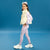 Sinsay Girl's Lavender & White Striped Leggings