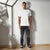 Sinsay Men's White Plain Basic T-Shirt