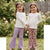 Sinsay Girl's Purple & Brown Pack Of 2 Ribbed Flared Leggings