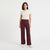 Banana Republic Women's Burgundy Ribbed Wide Leg Casual Pants