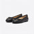 Lauren Ralph Lauren Women's Black Leather Jayna Stitched Flats