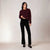 Sinsay Women's Black Subtle Glittery Flared Pants