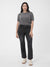 Well Worn Women's Washed Black High Rise Straight Jeans