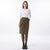 32 Degrees Women's Olive Green Corduroy Midi Skirt