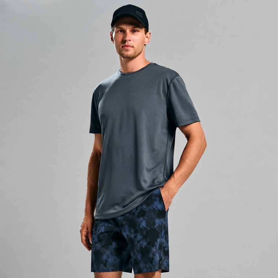 Sinsay Men's Dark Grey Plain Basic T-Shirts