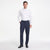 Chaps Men's Navy Classic Fit Flat Front Tailored Suit Trousers