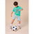 Sinsay Boy's Off White & Green Striped Short