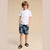 Sinsay Boy's Blue & Grey Geometric Patterned Denim Shorts