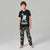 Sinsay Boys Black Printed Short-Sleeves Basic Pajama Top