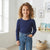 Sinsay Girl's Navy & White Polka Dot Pattern Blouse