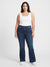 Wrangler Women's Dark Blue Wash Midrise Bootcut Jeans