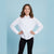 Sinsay Girl's White Cotton Poplin Button-Up Shirt