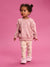 Sinsay Girl's Beige All-Over Floral & Bear Printed Leggings