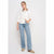 Sinsay Women's Light Blue High-Rise Wide-Leg Jeans