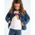 Sinsay Girl's White Reversible Sequin Rainbow Graphic Blouse