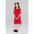 Sinsay Girl's Red Swiss Christmas Tiered Dress