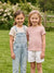 Sinsay Girl's Dusty Rose & Cream Ribbed Cotton Pack Of 2 T-Shirts