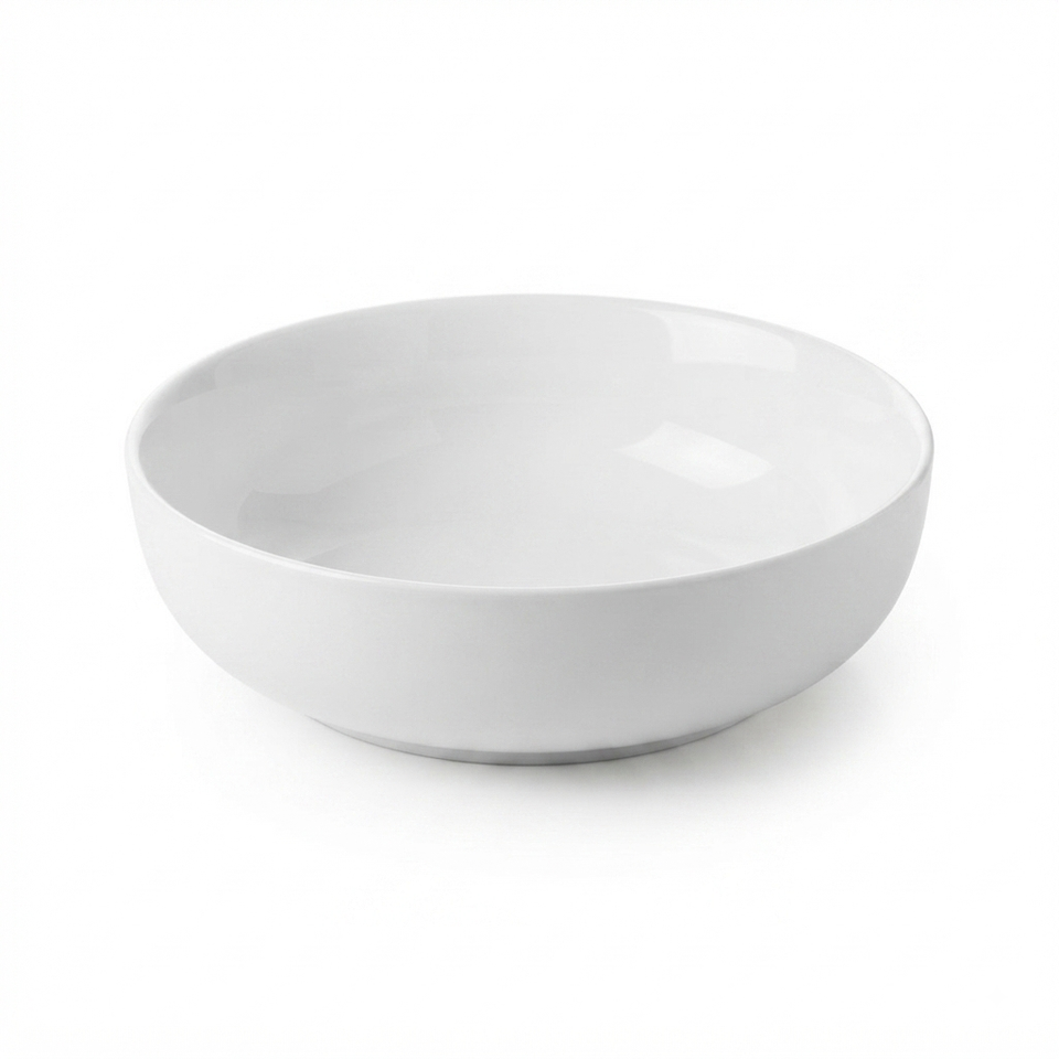 Threshold White Round Porcelain Serving Bowl
