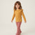 Sinsay Girl's Yellow Polka-Dot Pattern Ruffled Shoulders Blouse