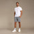 Sinsay Men's White Chest Print Basic T-Shirt