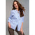 Sinsay Women's Blue & White Striped Button-Down Shirt