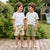 Sinsay Boy's Green & Cream Printed Pack Of 2 Shorts